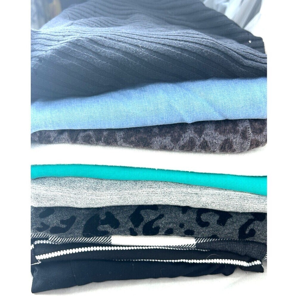 Lot of 10 Womens Shirts Mixed Brand Tank Sweater Open Cardigan Chambray L 1139Rk